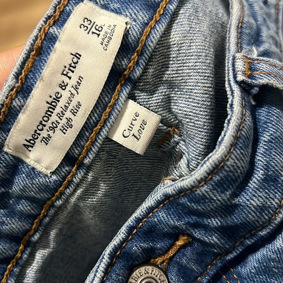 Abercrombie & fitch curve love 90s relaxed high rise jean size 16L - Picture 2 of 8